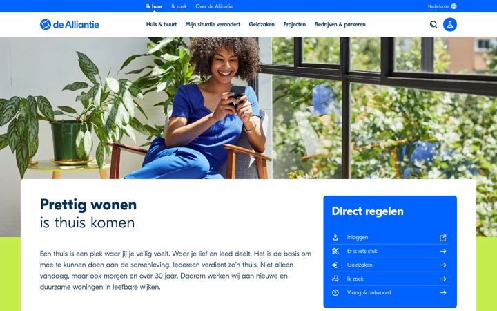 Snimka zaslona za de-alliantie.nl