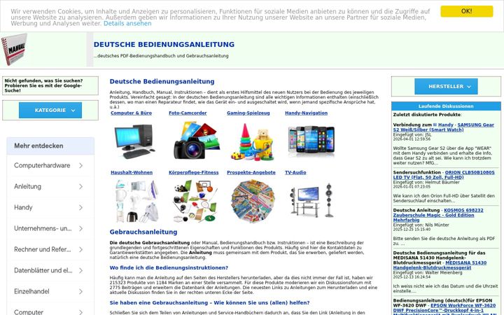 Screenshot of de-bedienungsanleitung.de