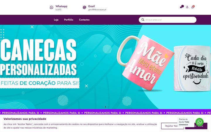 Screenshot of de-coracao.pt