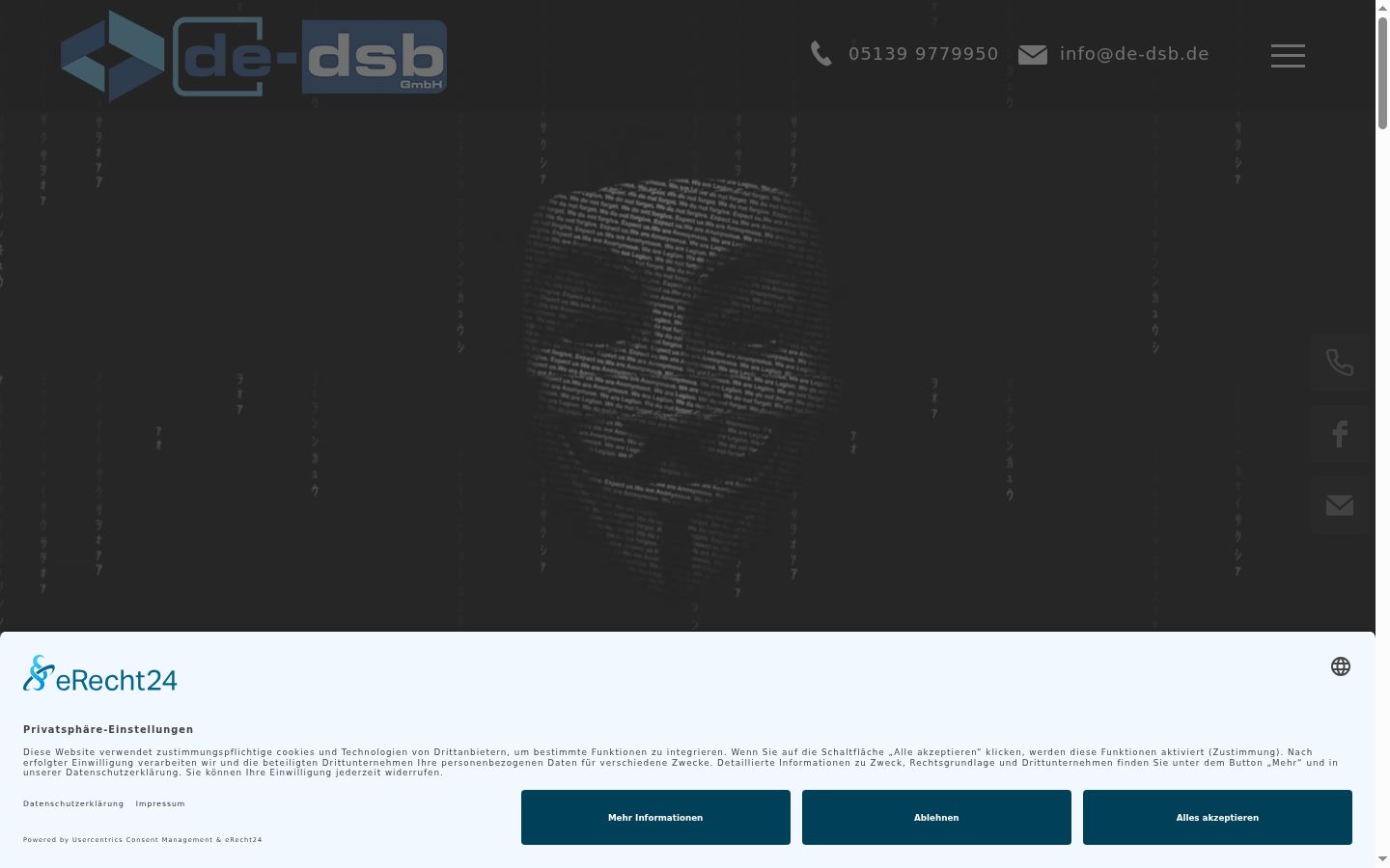 Screenshot del banner di consenso mostrato prima di qualsiasi interazione