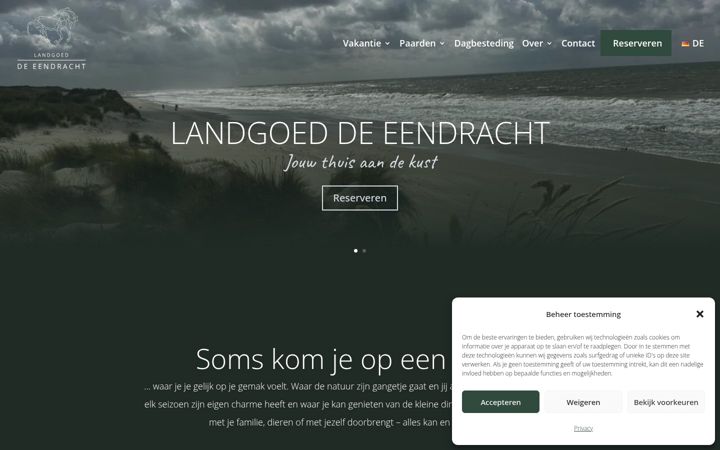 Screenshot van de-eendracht.nl