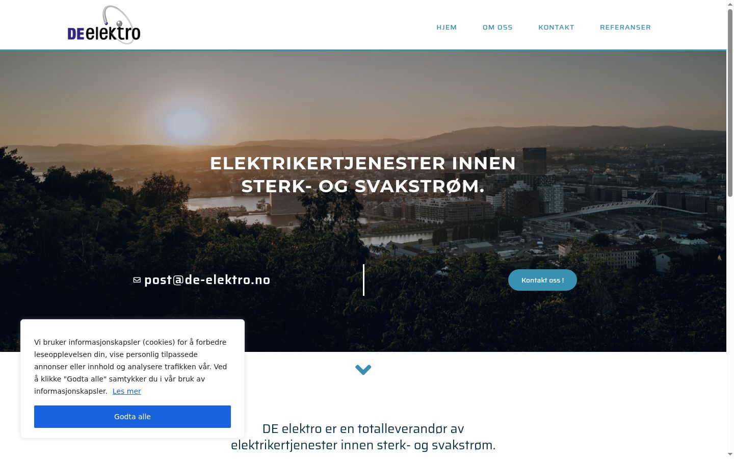 Skärmbild av samtyckesbannern som visades före någon interaktion
