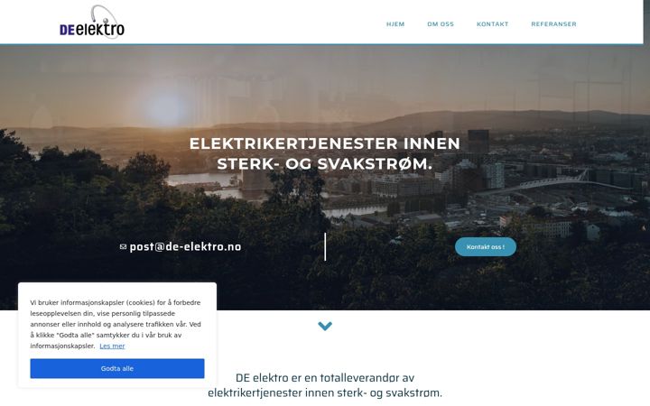 Screenshot stránky de-elektro.no