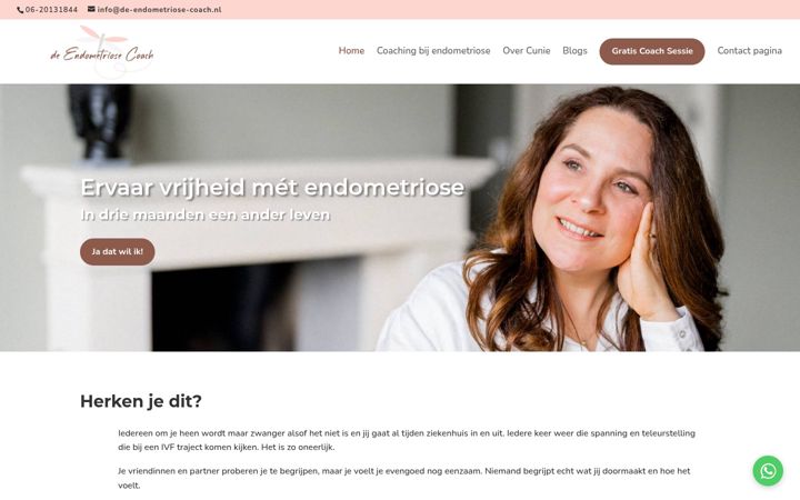 Screenshot van de-endometriose-coach.nl