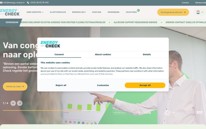 Screenshot van de-energiebv.nl