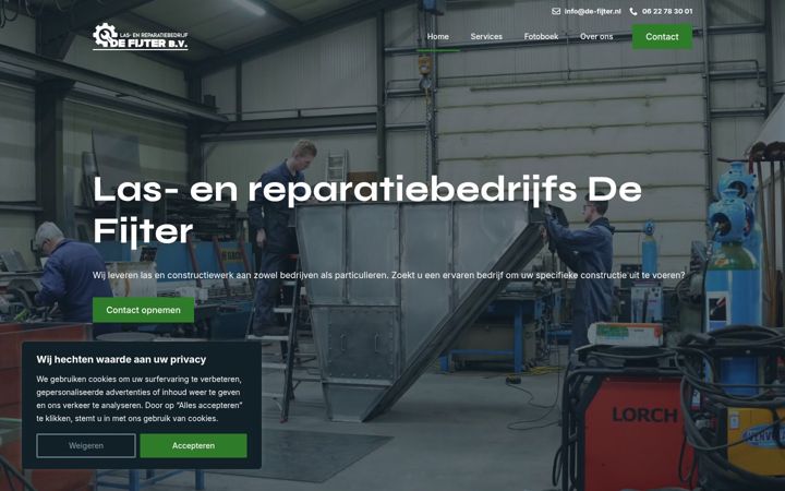 Screenshot van de-fijter.nl