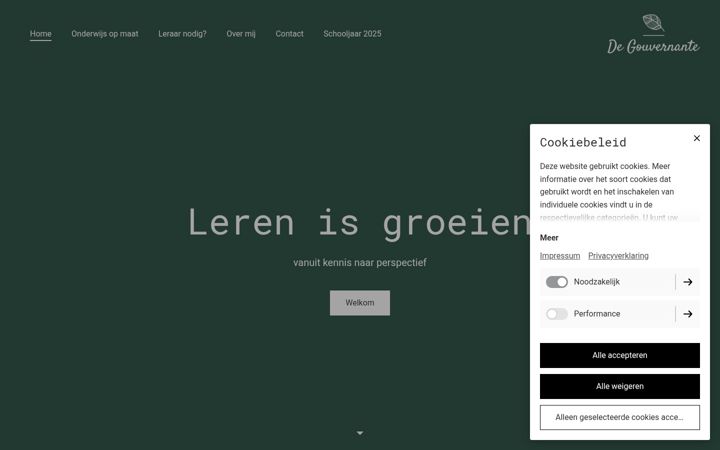 Screenshot van de-gouvernante.nl
