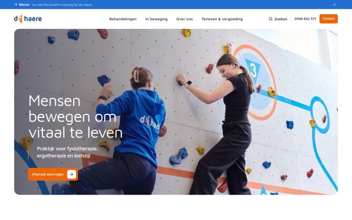 Screenshot van de-haere.nl