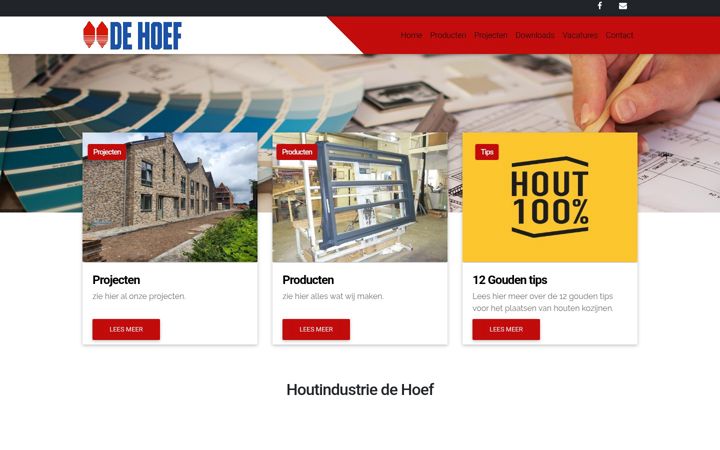 Screenshot van de-hoef.nl