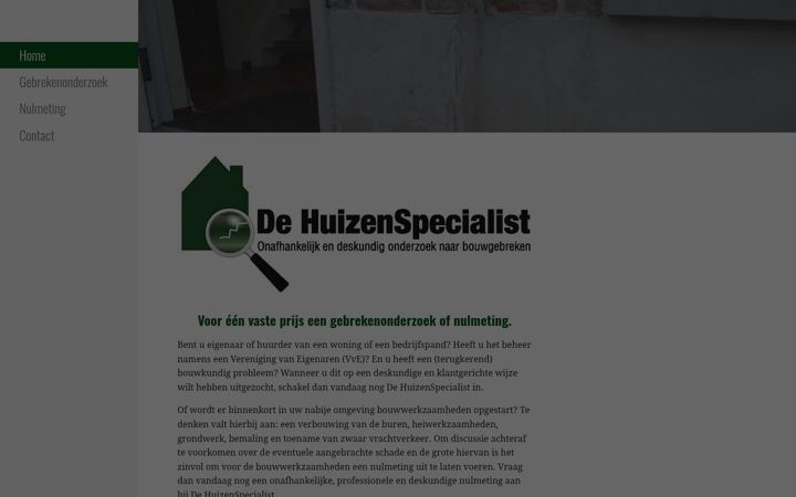 Screenshot van de-huizenspecialist.nl