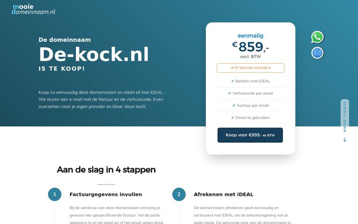 Screenshot van de-kock.nl