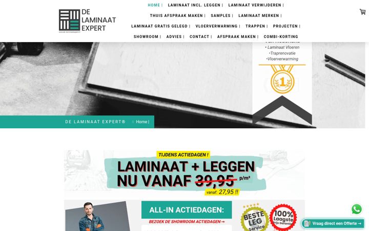 Captura de ecrã de de-laminaatexpert.nl