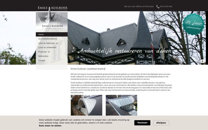 Captura de ecrã de de-leidekker.nl