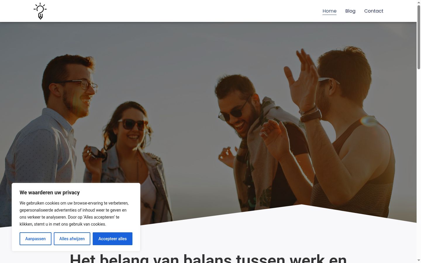 Screenshot tal-banner tal-kunsens muri qabel kwalunkwe interazzjoni
