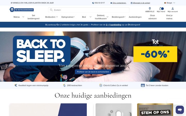 Screenshot of de-matrassenkoning.be