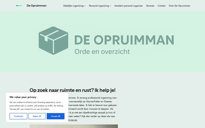 Captura de ecrã de de-opruimman.nl