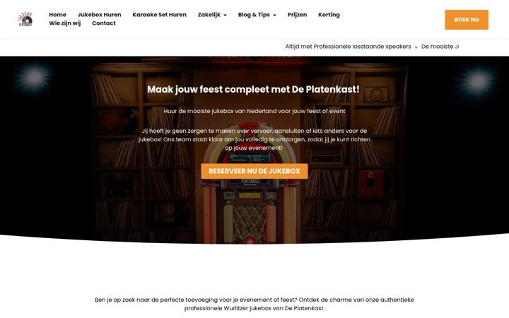 Screenshot van de-platenkast.nl