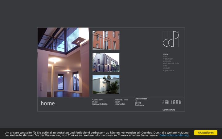 Screenshot of de-ponte-architekten.de