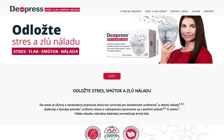 Screenshot of de-press.sk