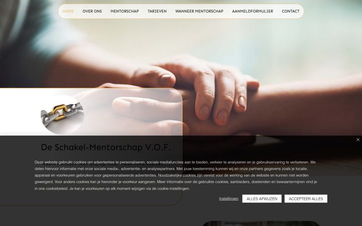 Screenshot van de-schakel-mentorschap.nl