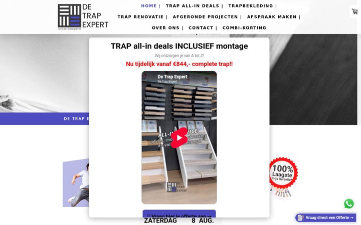 Captura de ecrã de de-trapexpert.nl