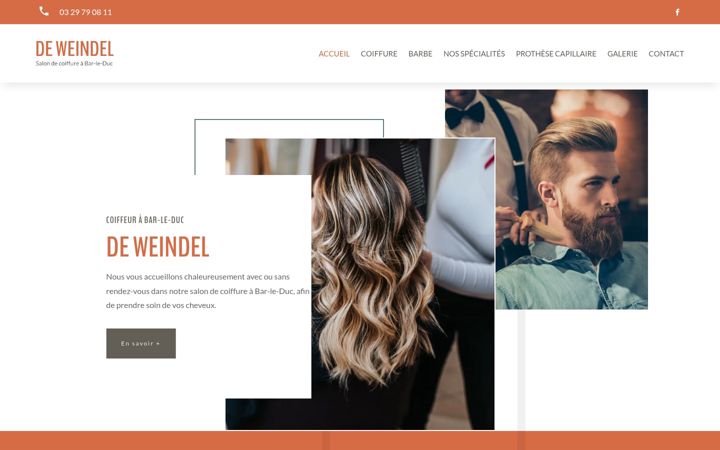 Ekraanipilt saidist de-weindel-coiffure.fr