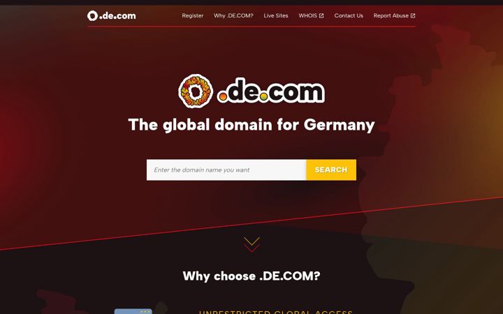Screenshot van de.com
