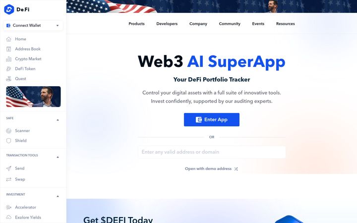 Screenshot of de.fi