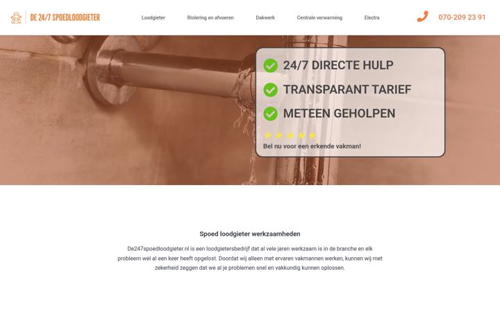 Snimka zaslona za de247spoedloodgieter.nl