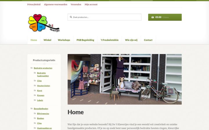Snimka zaslona za de5klavertjes.nl