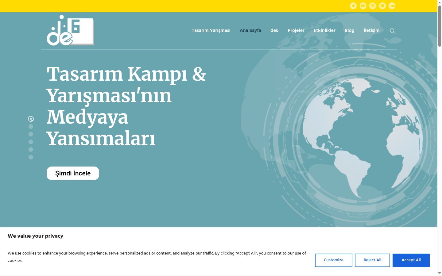 Sutikimo reklamjuostės, rodytos prieš bet kokią sąveiką, ekrano kopija