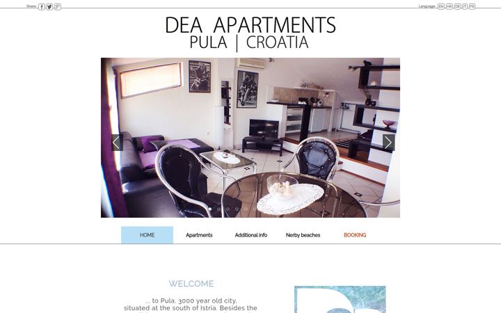 Screenshot of dea-apartments.com