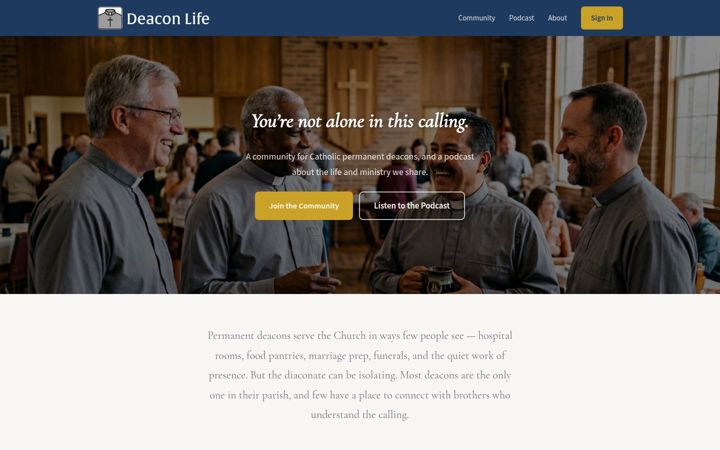 Screenshot of deaconlife.com