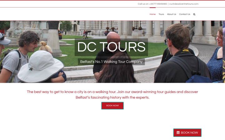 Screenshot of deadcentretours.com