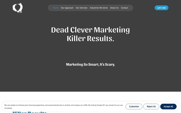Screenshot of deadclevermarketing.com