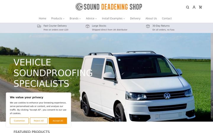 Screenshot of deadening.co.uk