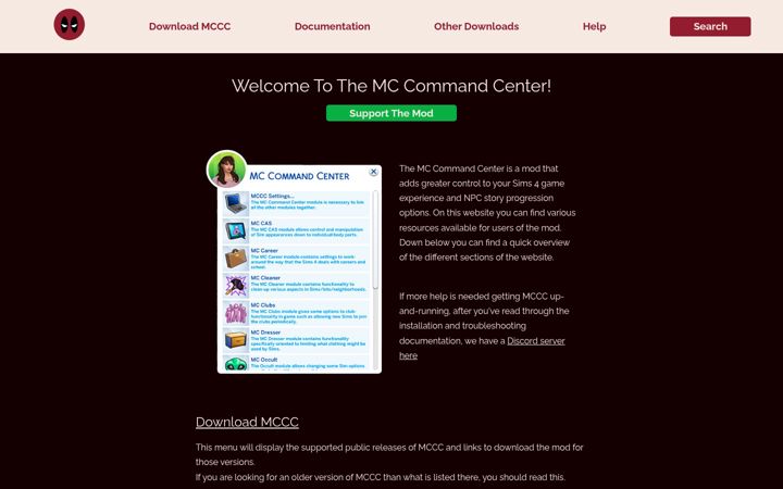 Screenshot of deaderpool-mccc.com
