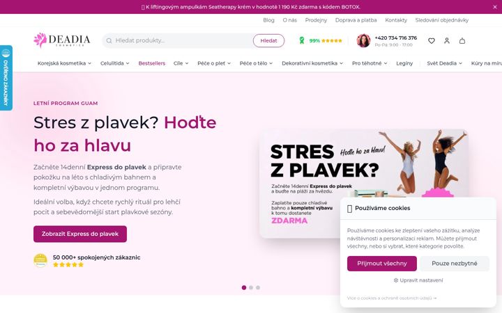 Skärmbild av deadiacosmetics.cz