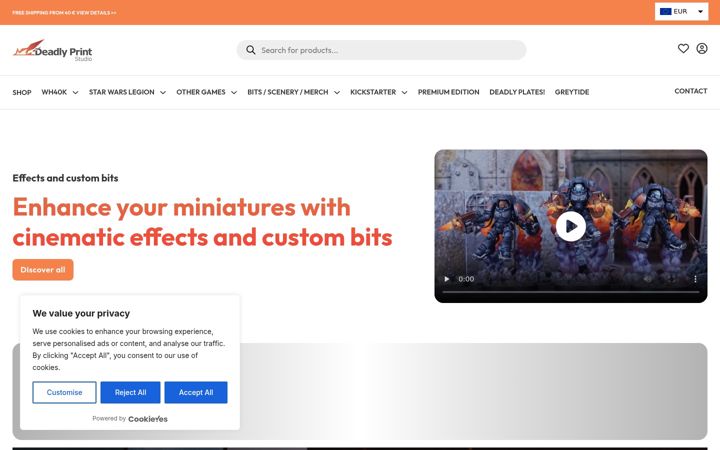 Screenshot of deadlyprintstudio.com