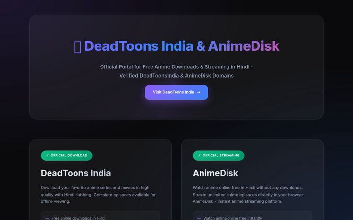 Screenshot of deadtoons.org