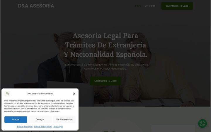 Screenshot of deaextranjeria.com