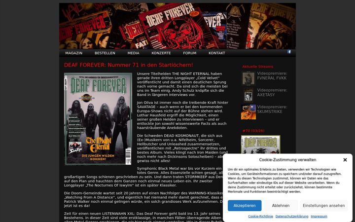 Screenshot of deaf-forever.de