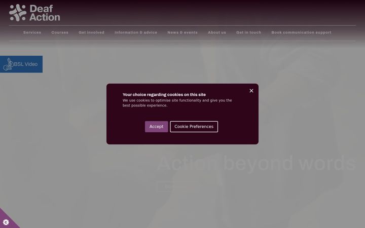 Screenshot of deafaction.org