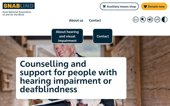 Screenshot of deafblind.ch