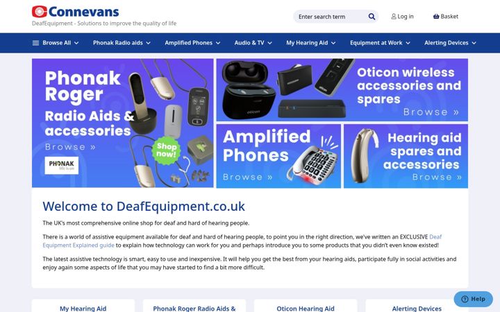 Screenshot of deafequipment.co.uk