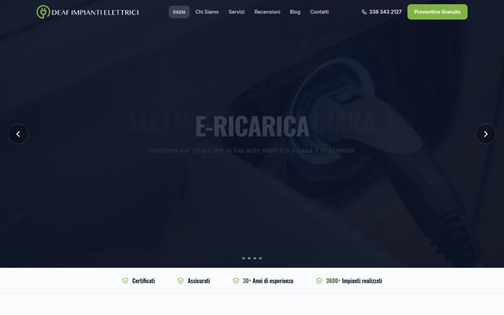Screenshot of deafimpianti.it