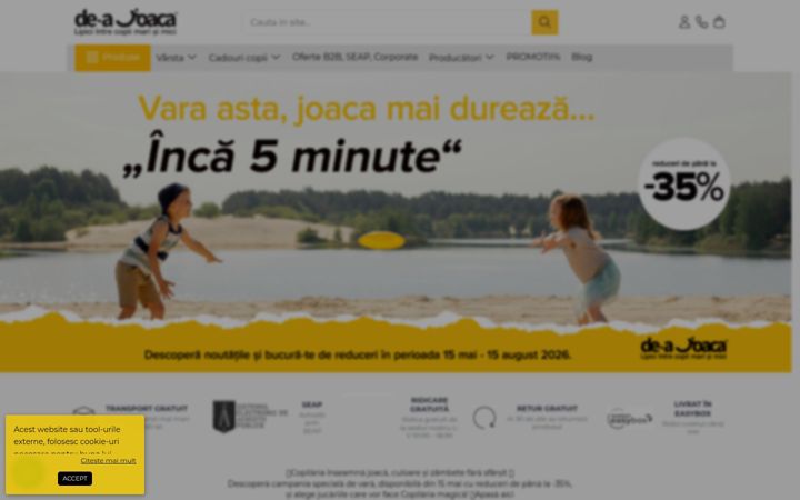 Ekrānuzņēmums no deajoaca.ro