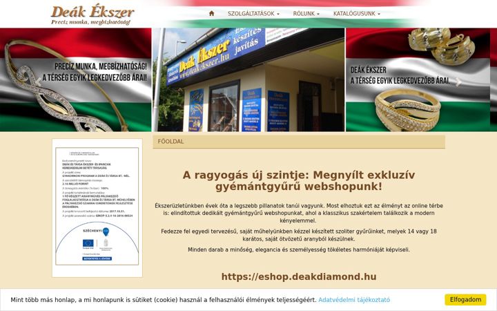 Zrzut ekranu deakekszer.hu