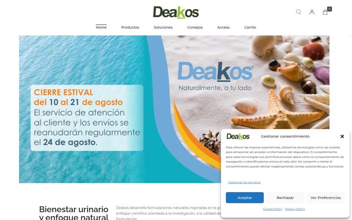 Snímek obrazovky deakos.es