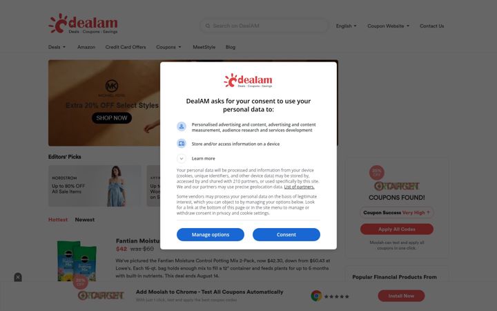 Screenshot of dealam.com